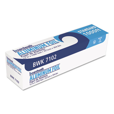 BWK7102 Boardwalk Aluminum Foil Standard 12in x 1000ft 14 Micron Roll GTIN 749507071020